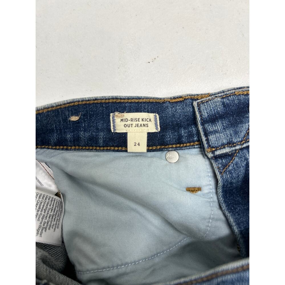 Madewell Mid Rise Kick Out Cropped Jeans with Patch Pockets in Size 28 - Picture 5 of 9
